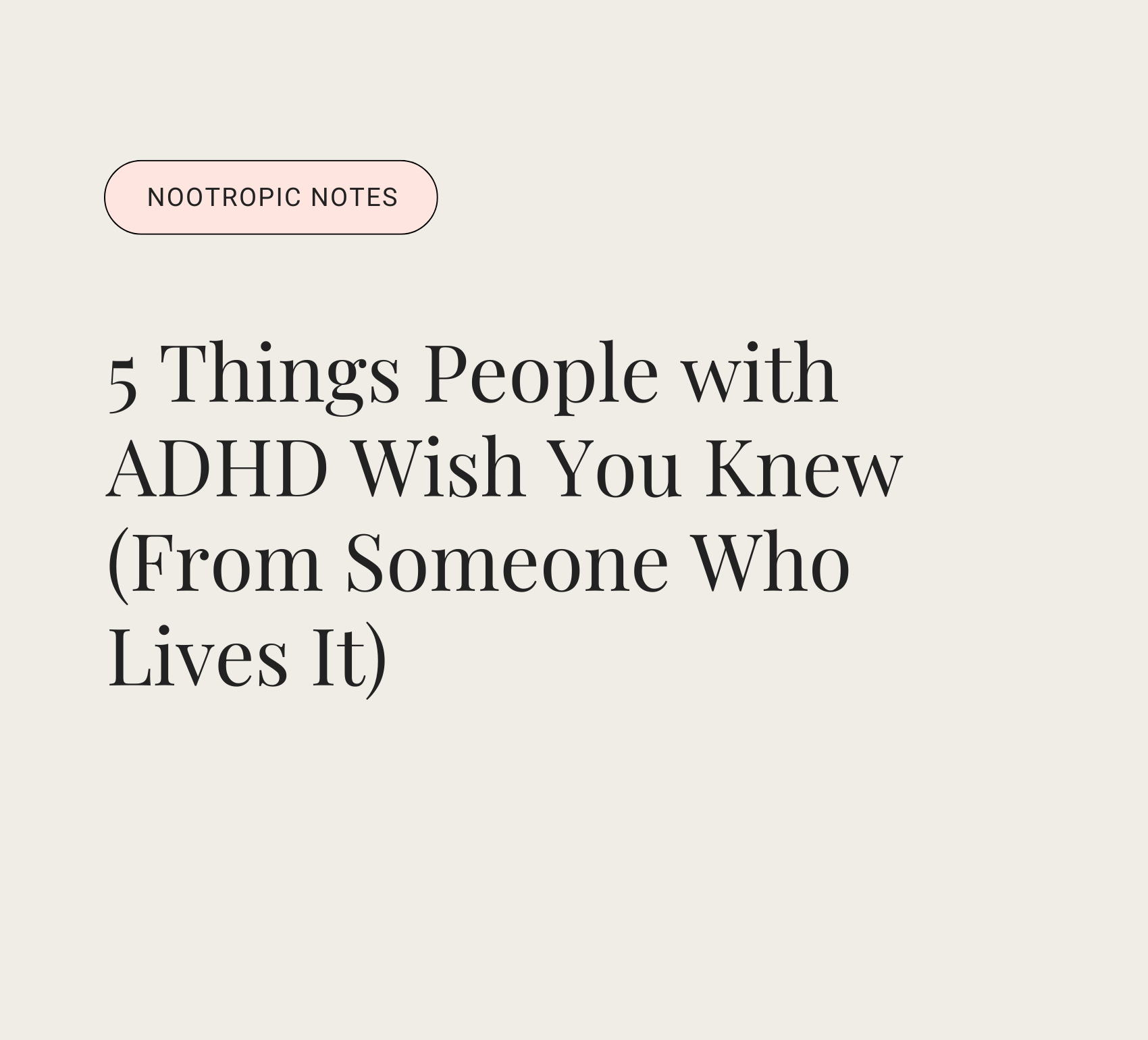 5 Things People with ADHD Wish You Knew (From Someone Who Lives It)